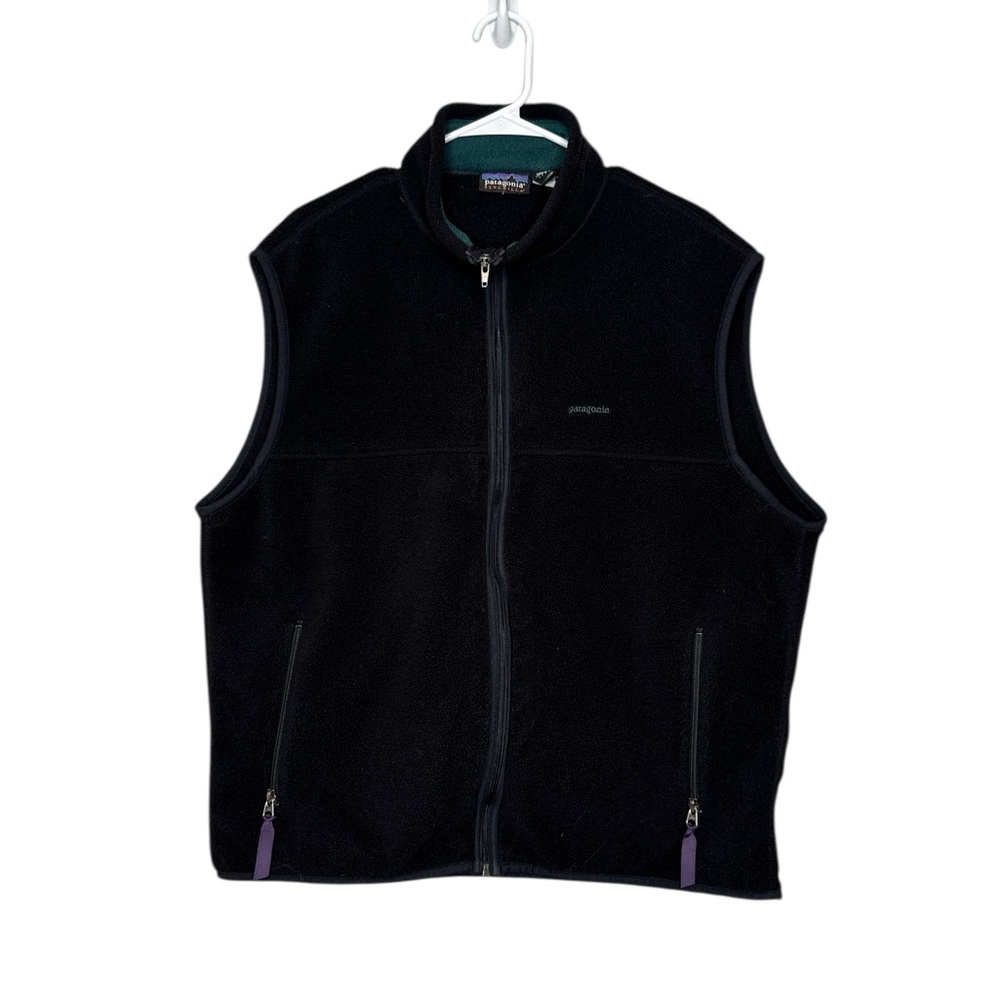 Vintage Patagonia Men's Black Synchilla Fleece Vest Size XL